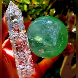 Fluorite And Clear Quartz Bundle